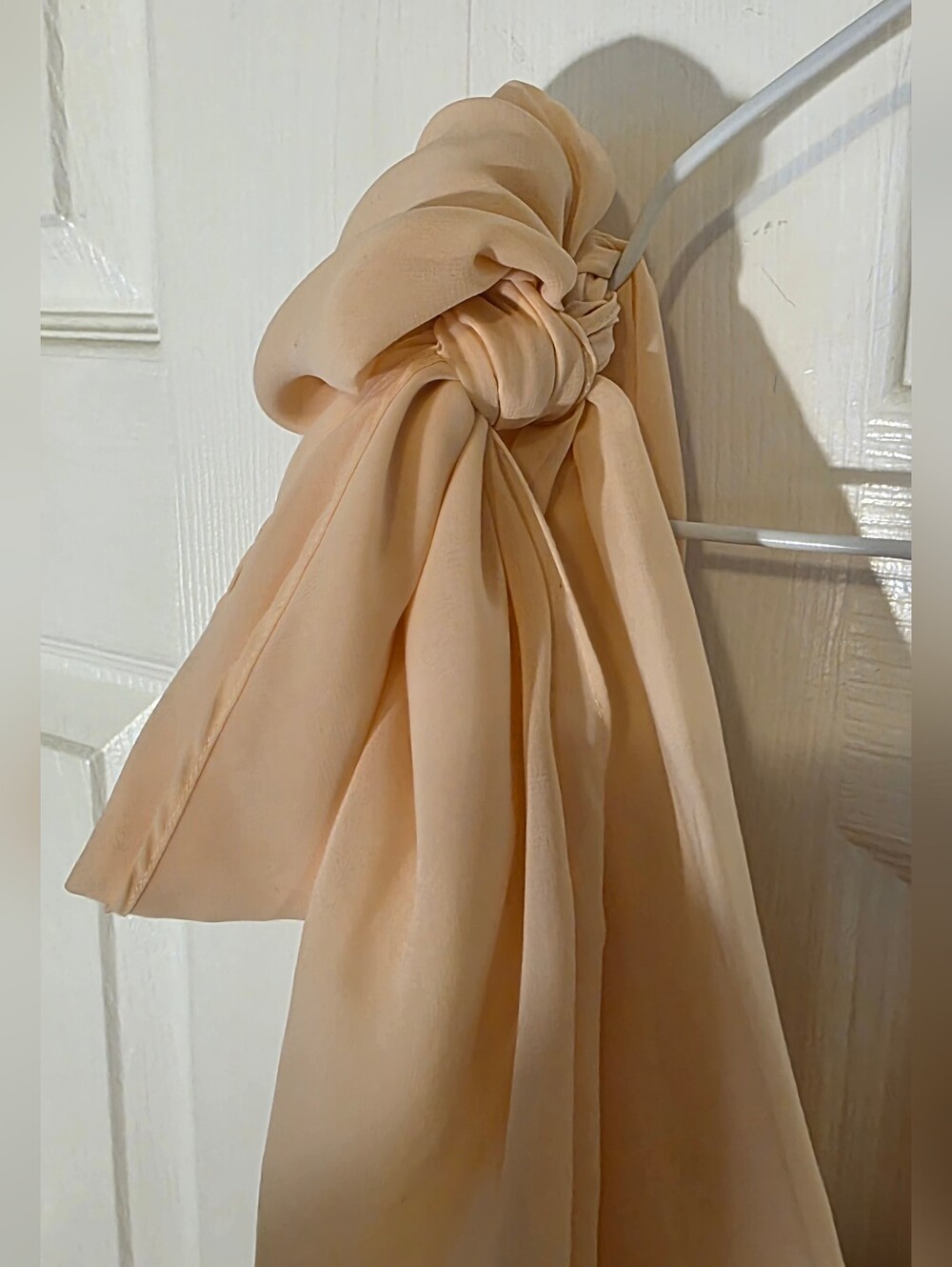 Adam Lippes One-Shoulder Peach Chiffon Midi Dress Size 2 NWT - Picture 10 of 13